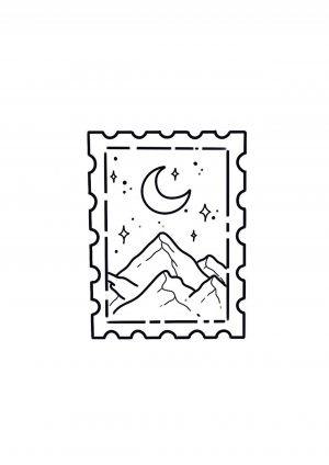 Tatouage Timbré - Paysage Nocturne