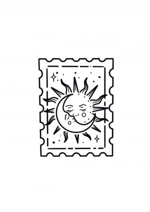 Tatouage Timbré - Soleil et Lune
