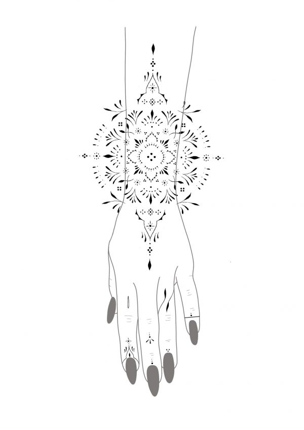 Tatouage Mandala Minimaliste - Modèle Unique