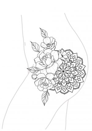 Tatouage Floral Mandala - Pièce Unique