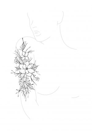 Tatouage Floral Épaules - Pièce Unique
