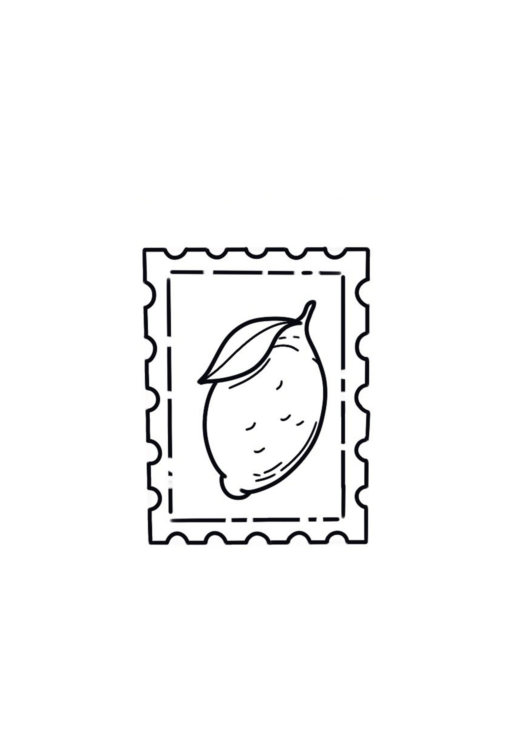 Tatouage Timbré - Citron Minimaliste