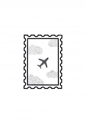 Tatouage Timbré - Voyage aérien