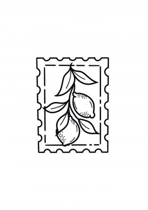 Tatouage Timbré - Branches de Citrons