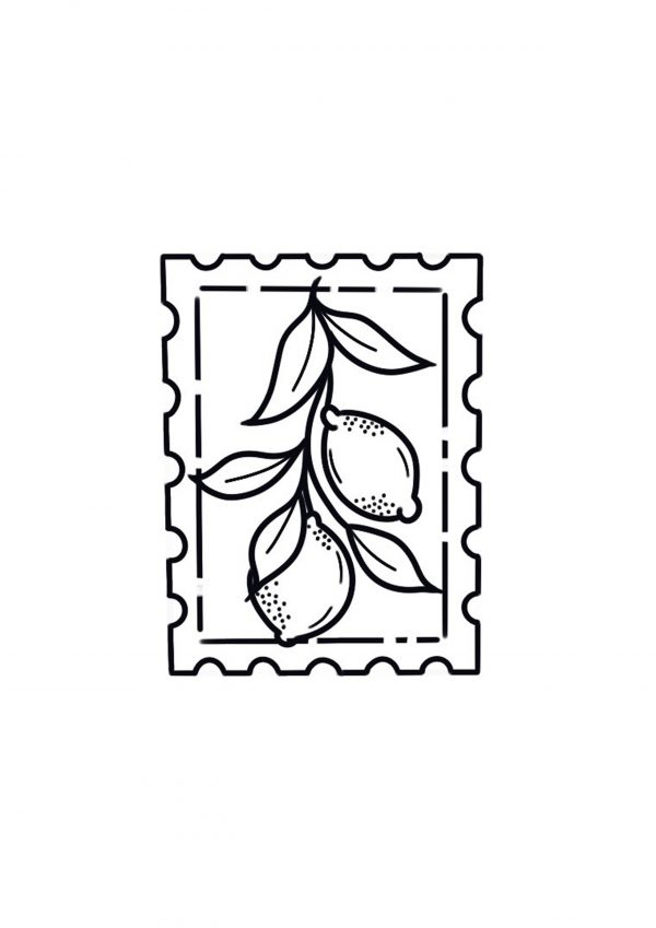 Tatouage Timbré - Branches de Citrons